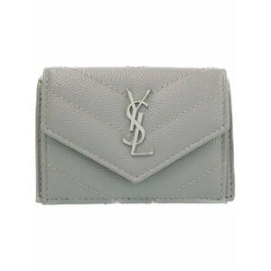 SAINT LAURENT Paris Monogram Wallet Tri fold Short